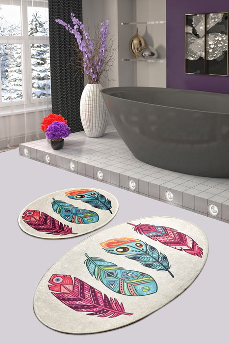 Mijölnir Juego de Alfombras de Baño Feather Djt Multicolor